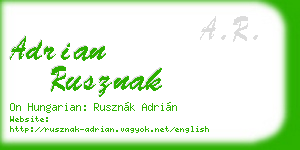 adrian rusznak business card
